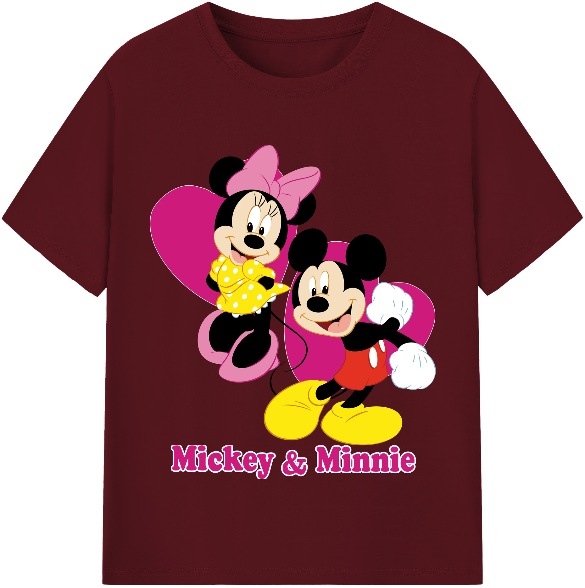 （画像用） ミッキーマウス Mickey Mouse 綿100％半袖Tシャツ（フロントプリント）